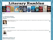 Tablet Screenshot of literaryrambles.com